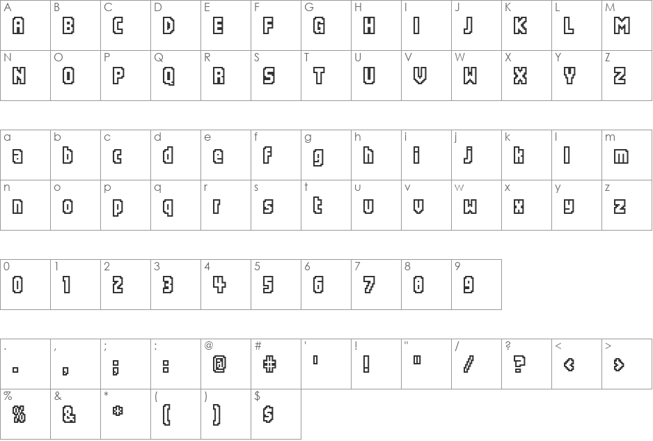 ScreenLogger font character map preview