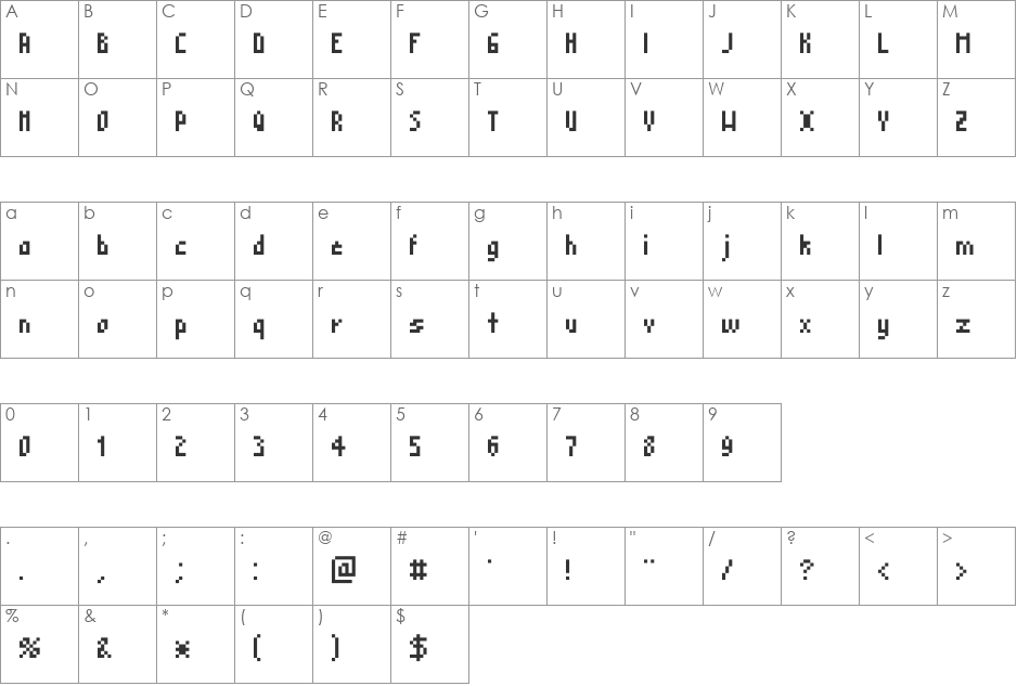 Scripto Narrow font character map preview