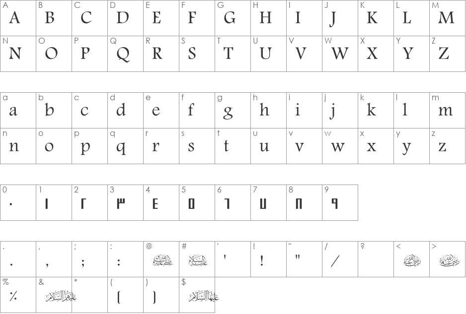 SC_ALYERMOOK font character map preview