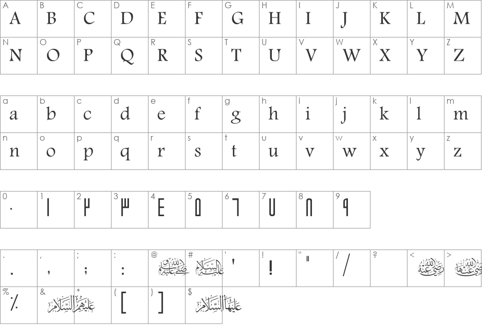 SC_LUJAYN font character map preview