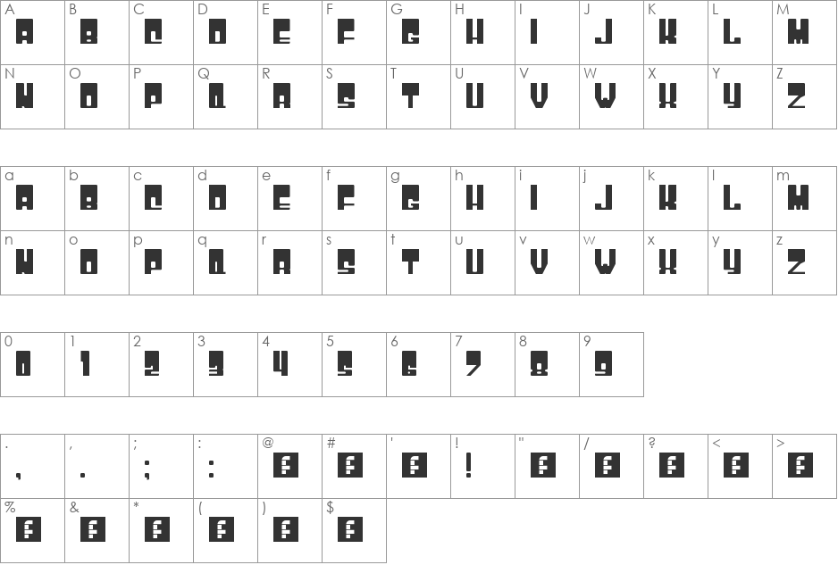 SD Jeopardy font character map preview