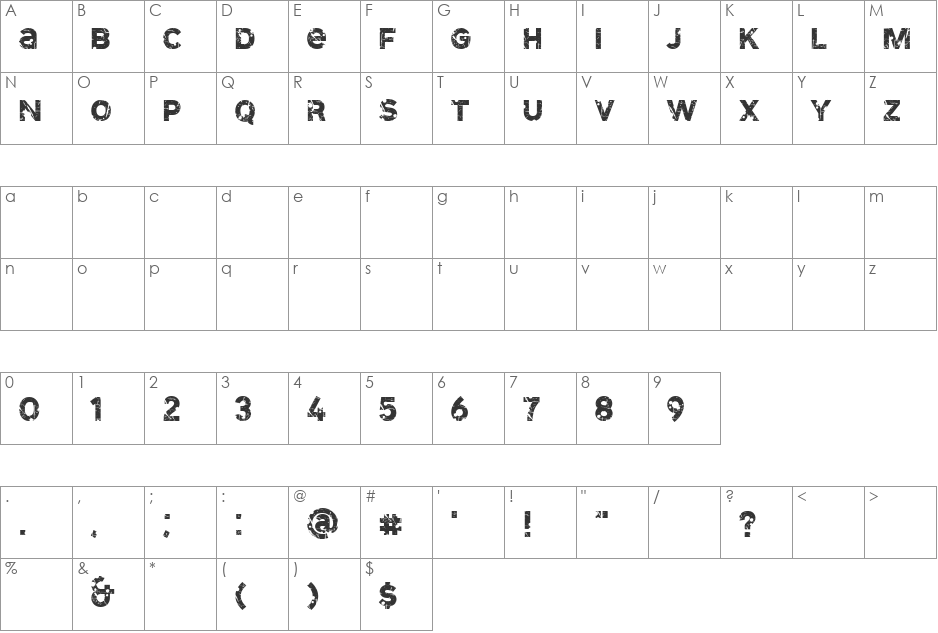 SD-CAMMELLO-DEMO font character map preview