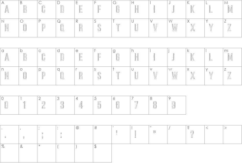 Sea Font font character map preview