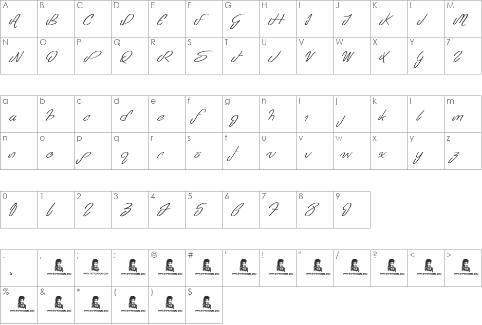 Sea Reef font character map preview