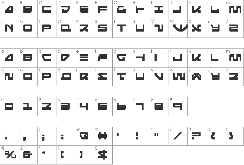 Searider Falcon Pro Italic font character map preview