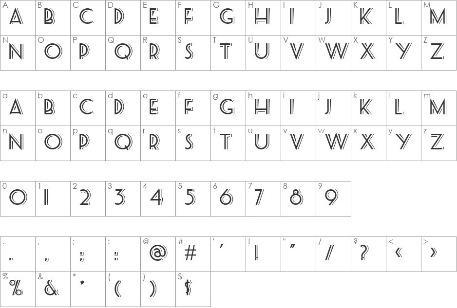 Seaside Resort NF font character map preview