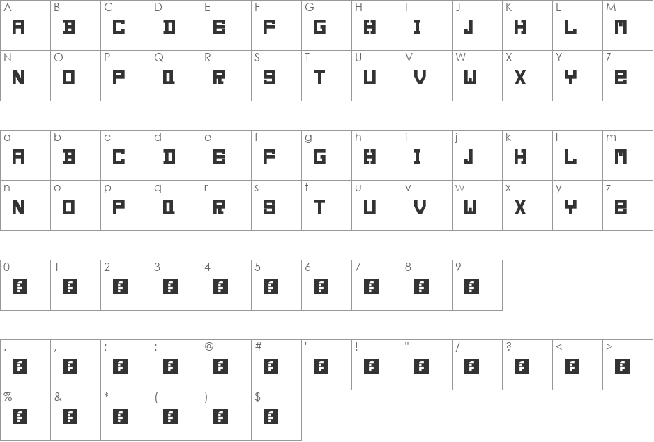 Serif Neu font character map preview