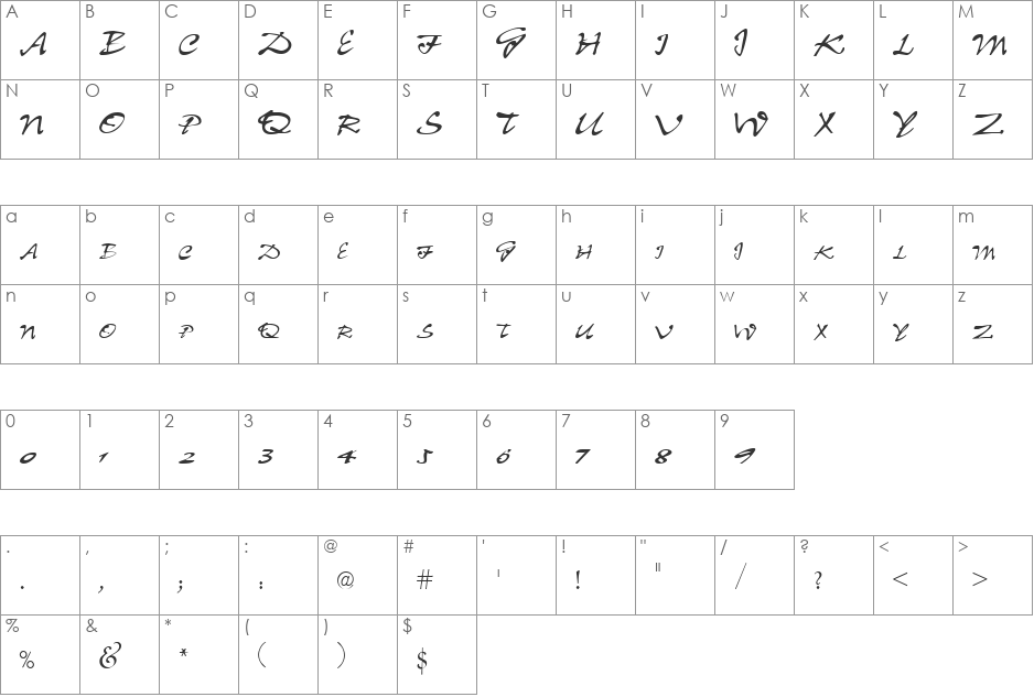 Base:Valentine font character map preview