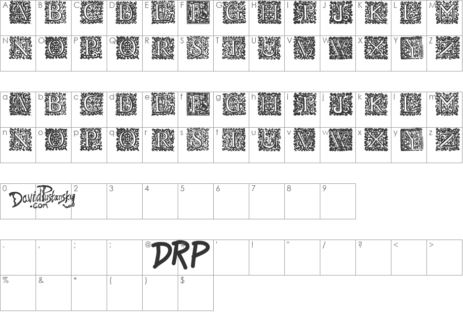 Shakespeare To Be Or Not To Be font character map preview