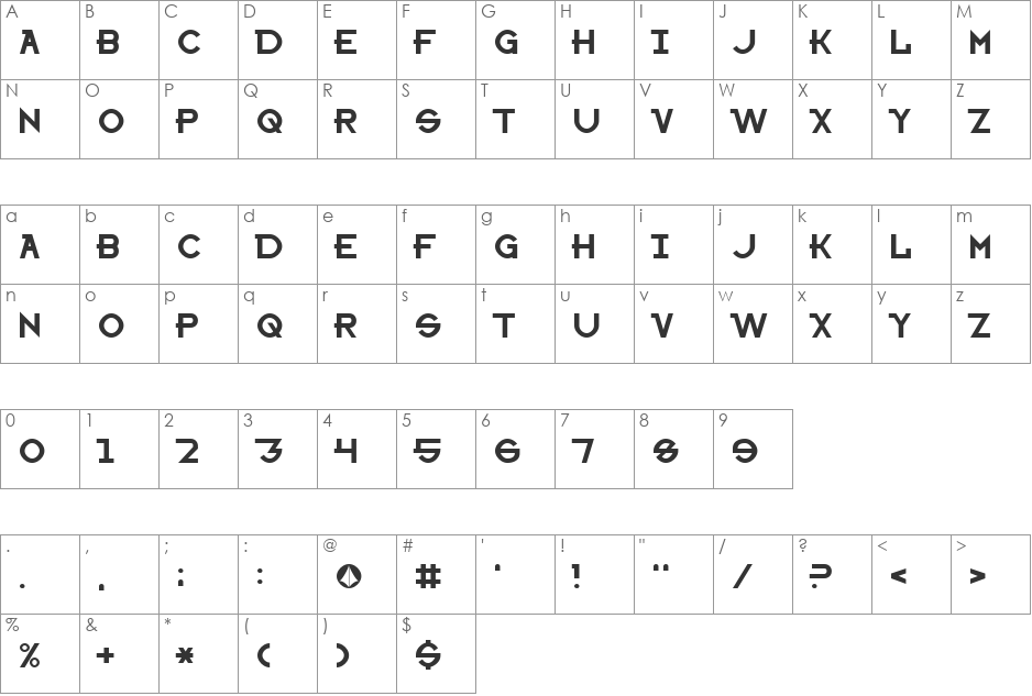 Sharon Apple font character map preview