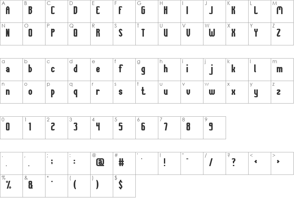 She Is Beautiful font character map preview