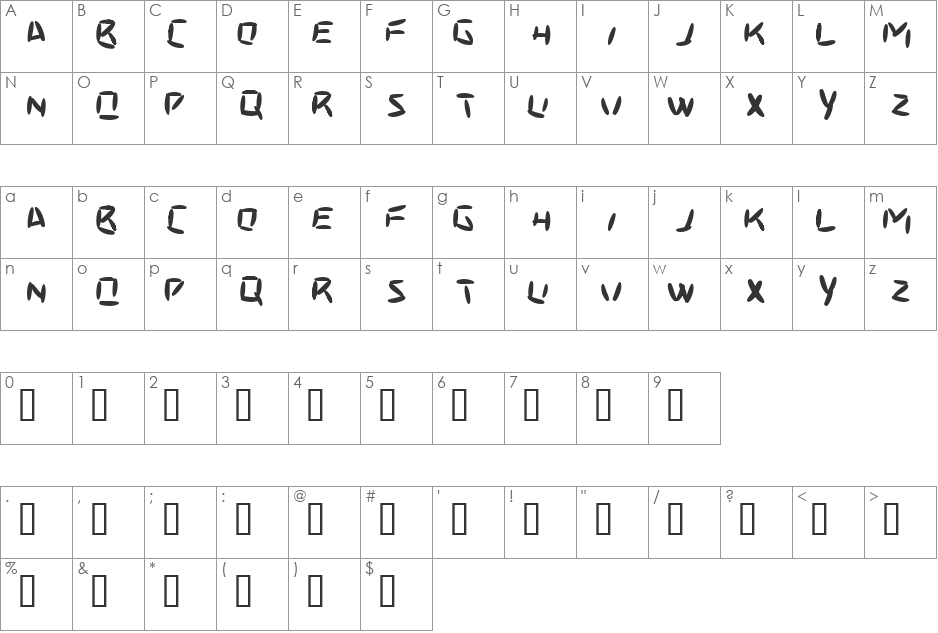 basmati font character map preview