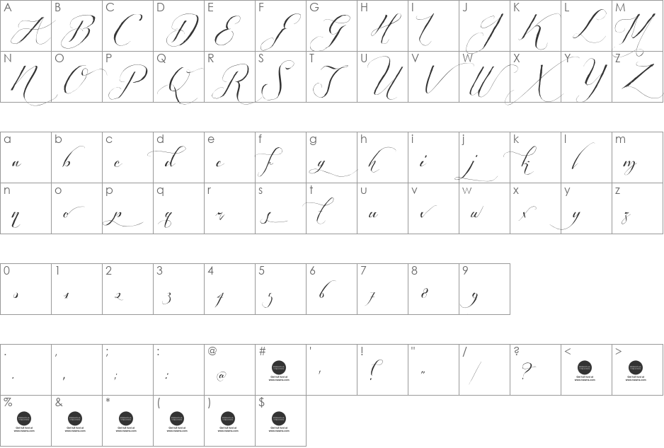 Shipped Goods 2 (Personal Use) font character map preview