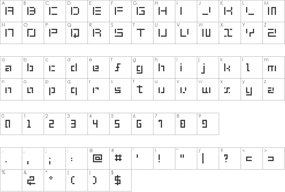 Shuin Sans font character map preview