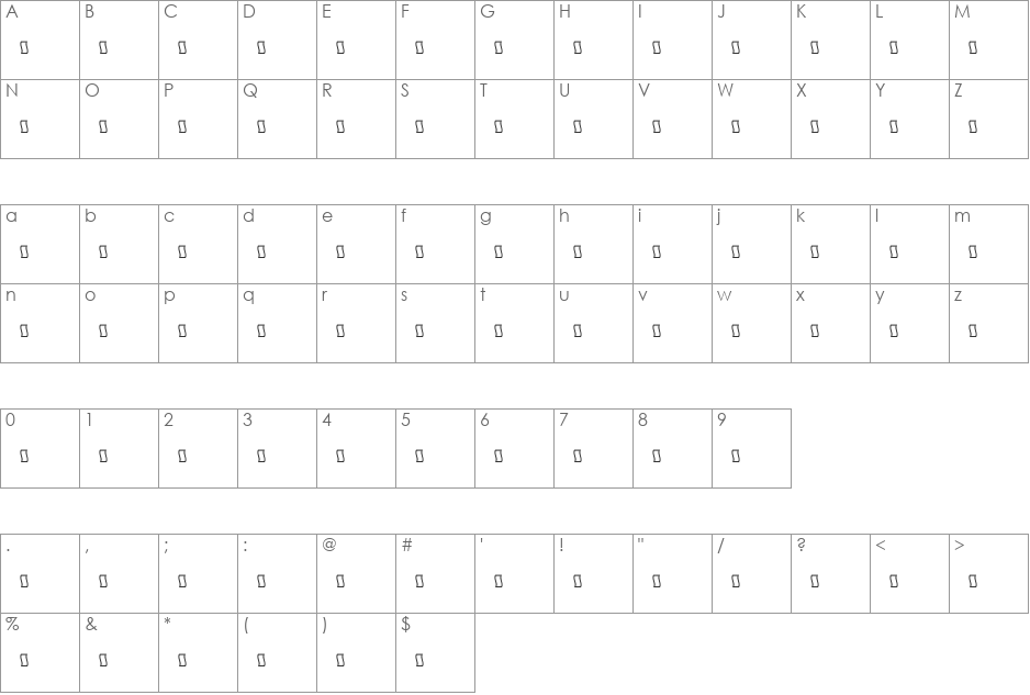 SH_farisi_1 font character map preview