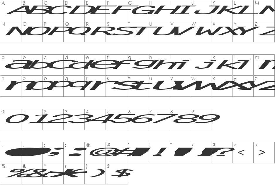 Significa font character map preview