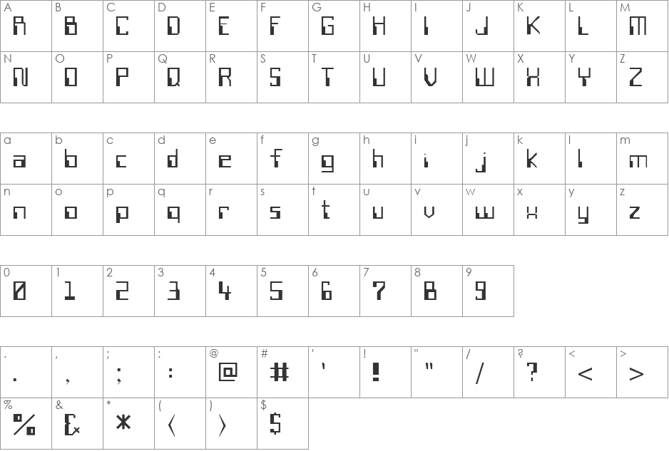 Silicon-Valley font character map preview