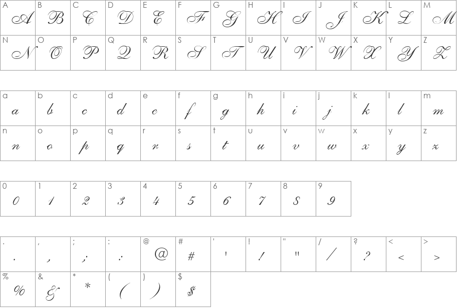 Single Again 2 font character map preview