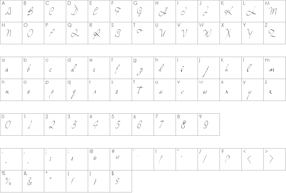 SingOutNew62 font character map preview