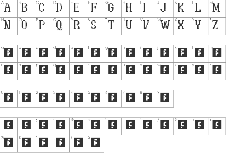 sirif 2 font character map preview