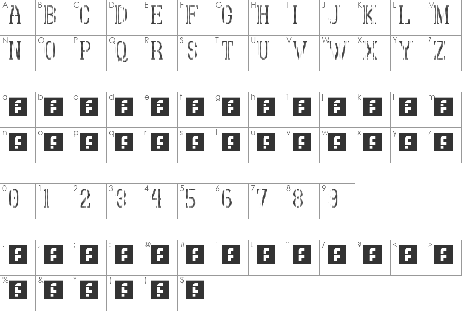 sirif blob 2 font character map preview