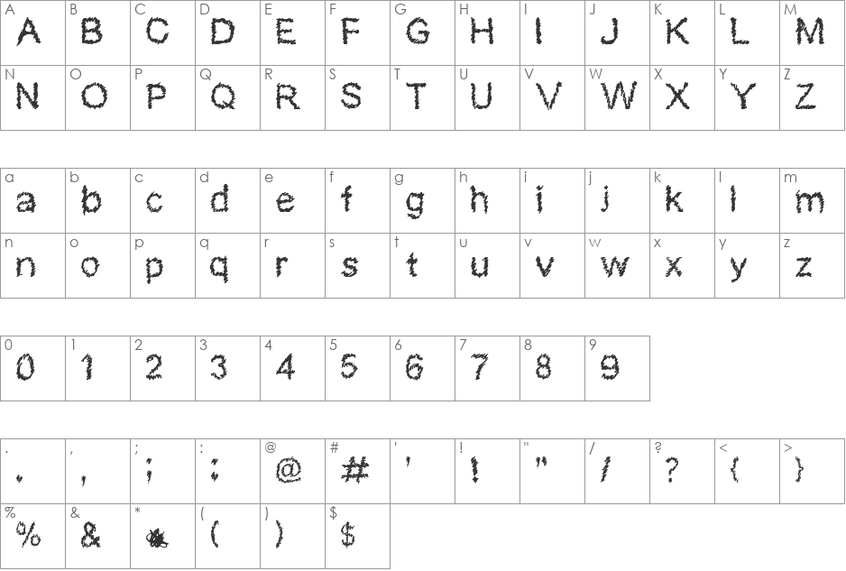 skribler  font character map preview
