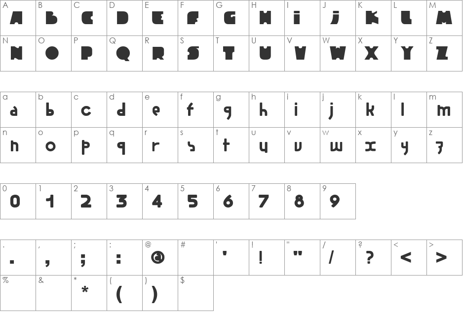 skull_font00 font character map preview