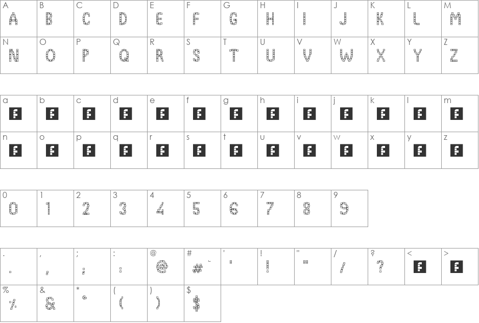 SLAGSMALSKLUBBEN font character map preview