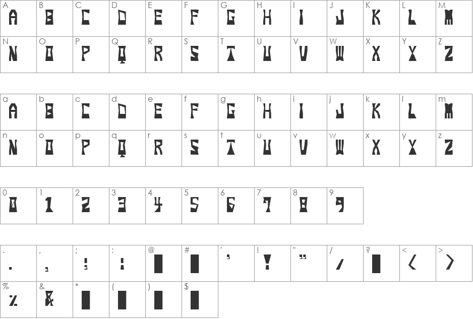 snoop font character map preview
