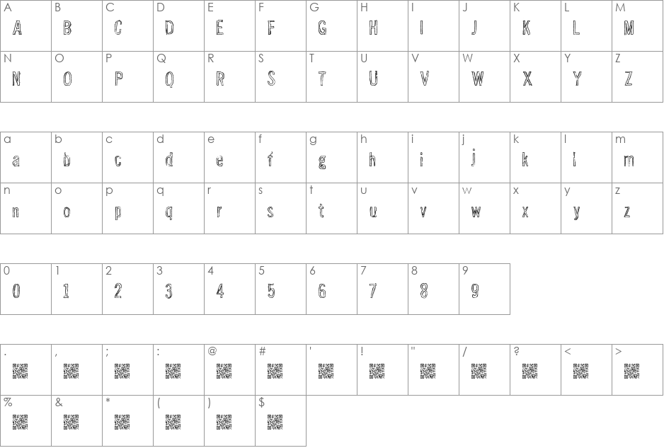 SolutionFive font character map preview