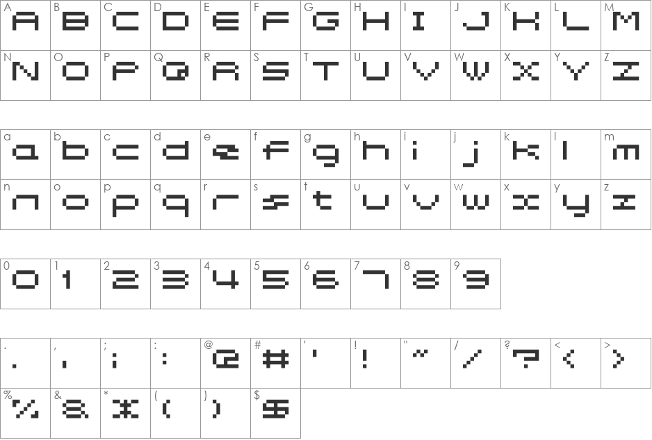 somybmp04_7 font character map preview