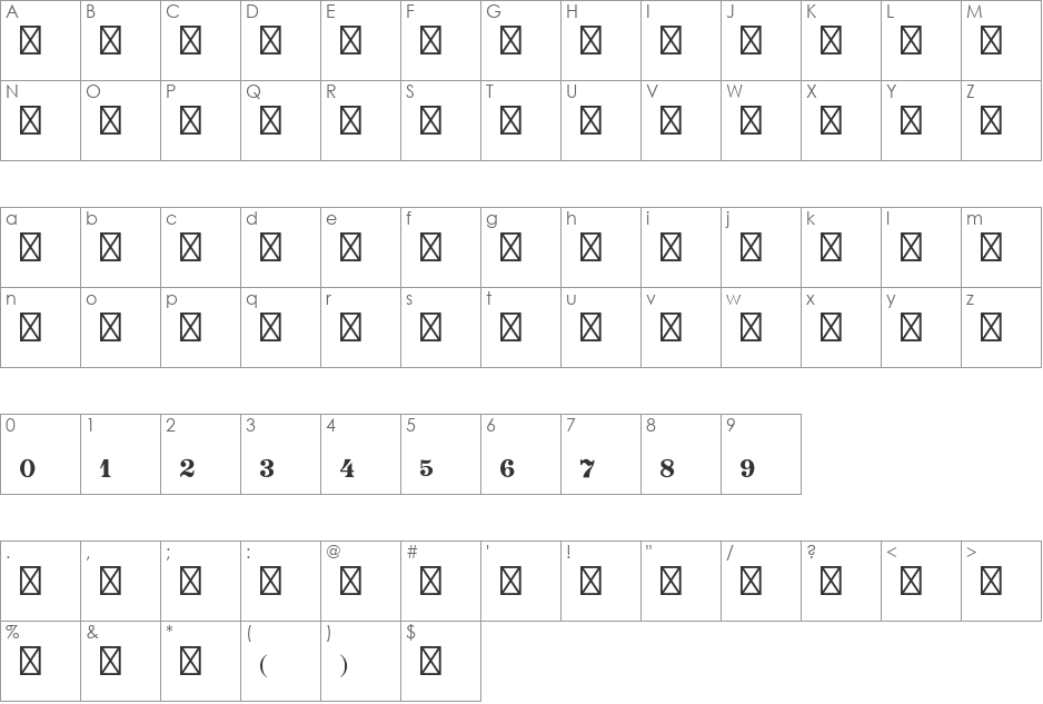 Sonata Std font character map preview