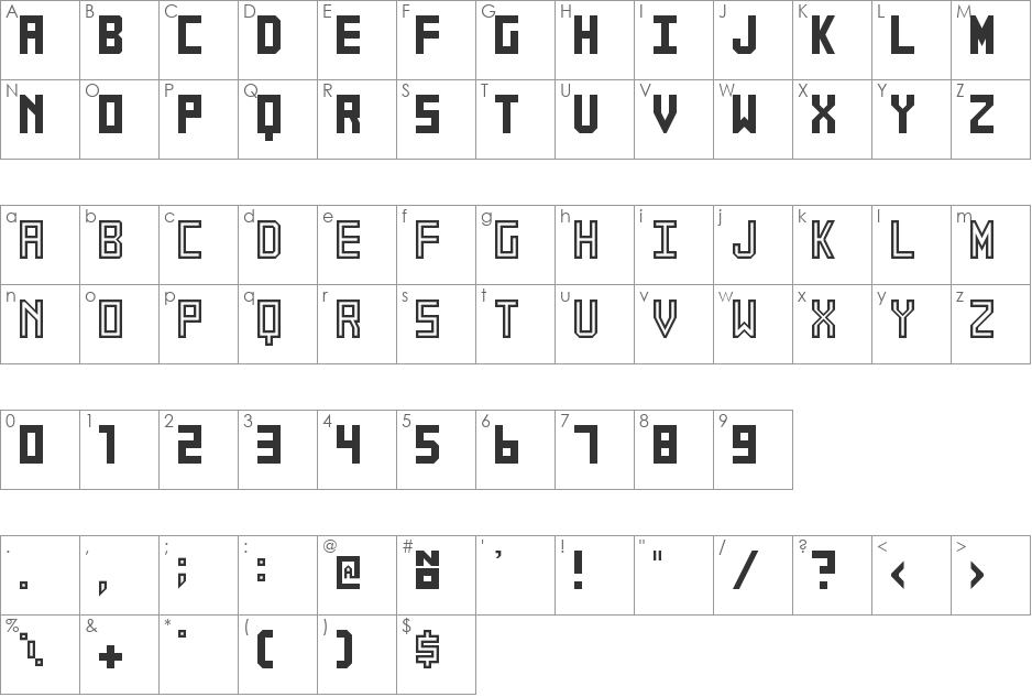 Soo Bawlz NBP font character map preview