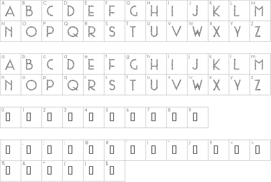 Sophie Scholl font character map preview