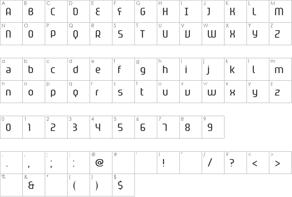 Spion Verpflanzung2 font character map preview