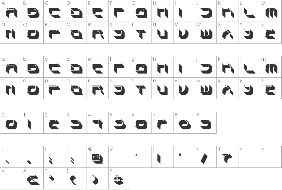 SpondulixNF font character map preview
