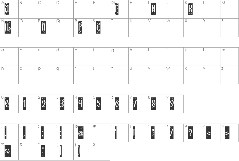 SRPSKA_KNIGA_10 font character map preview