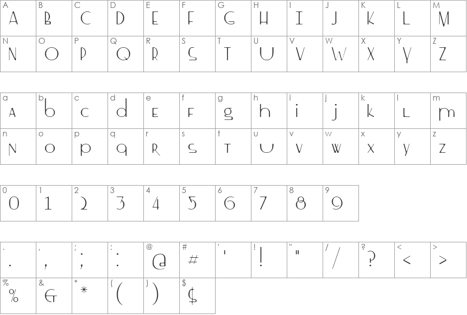 ss_drebeden font character map preview