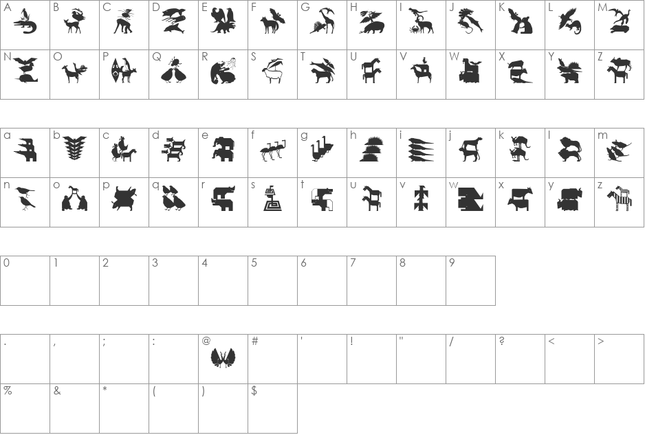 Stadtmusikanten font character map preview