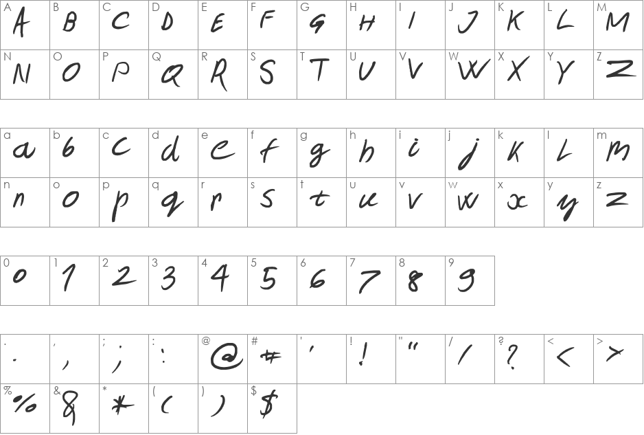 stane fast font character map preview