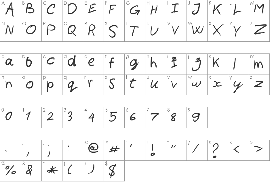 stane one font character map preview