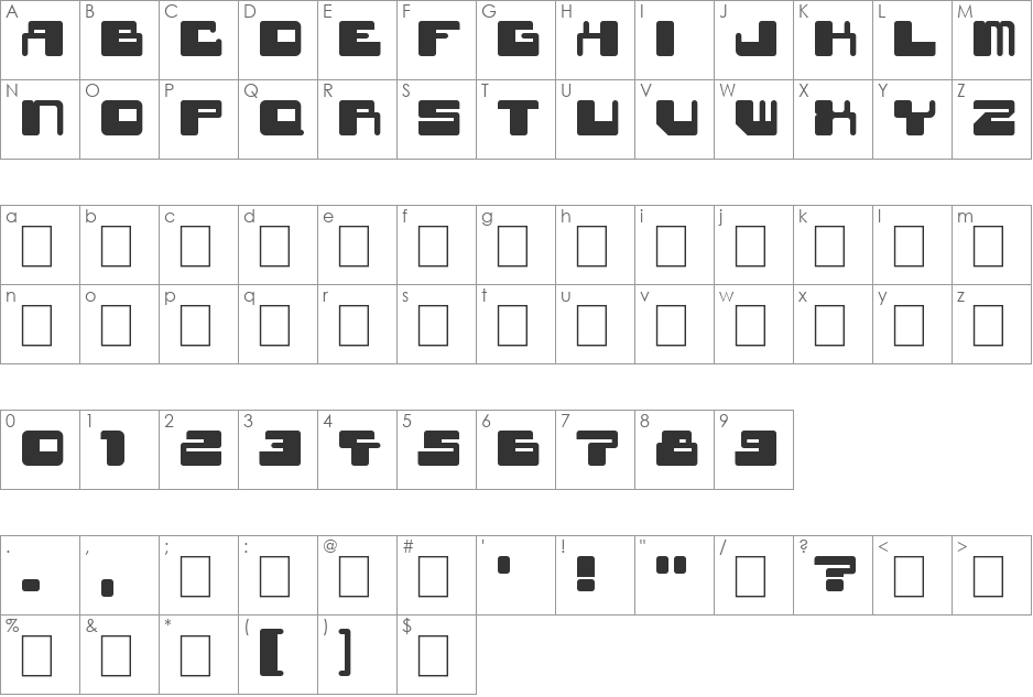 Star Waves font character map preview