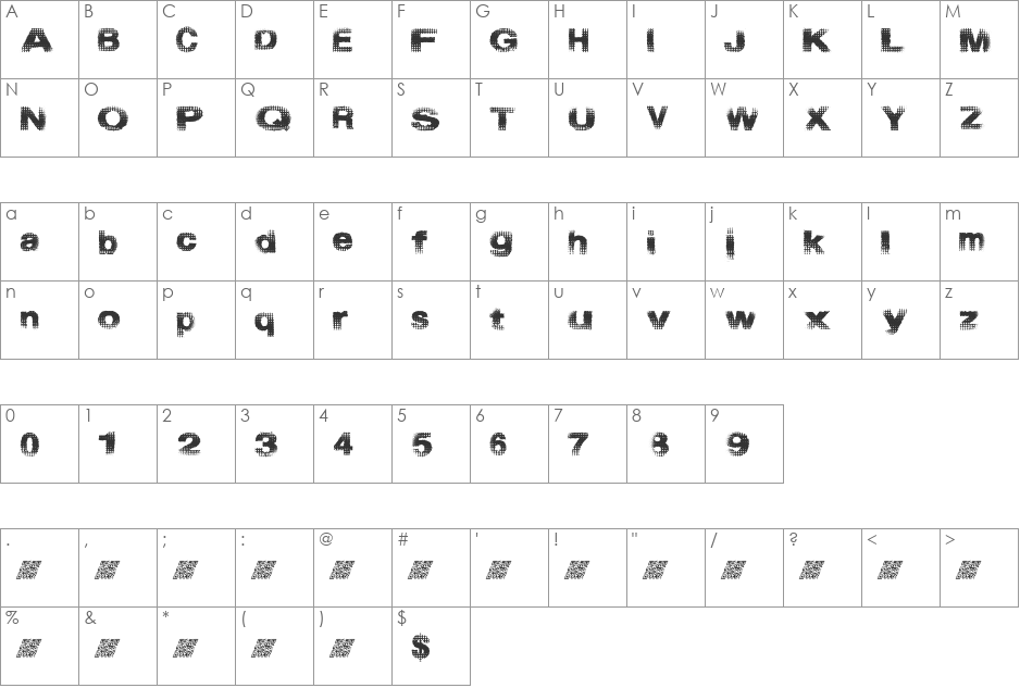 StartMenu font character map preview
