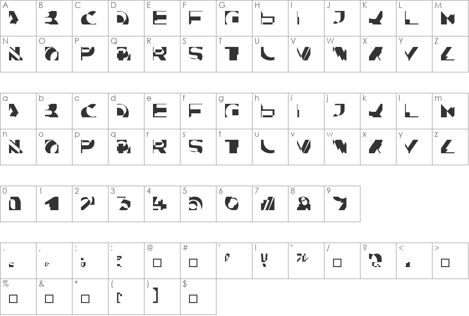 State font character map preview