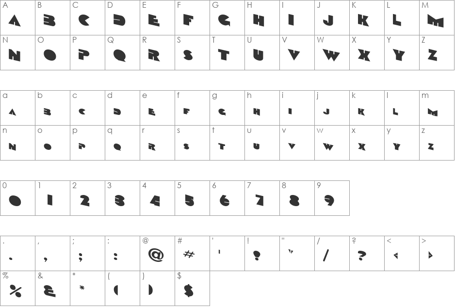 State font character map preview