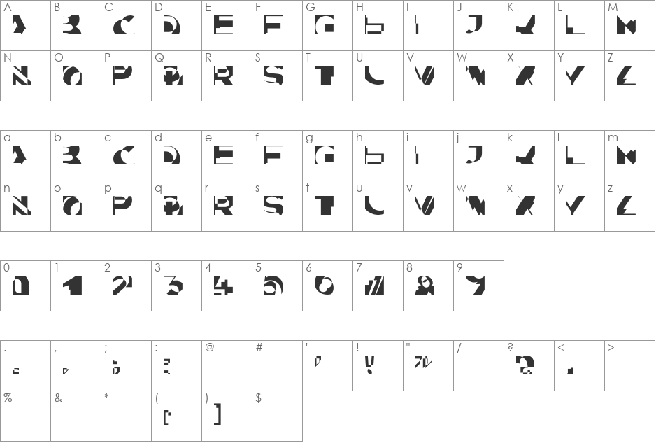 State font character map preview