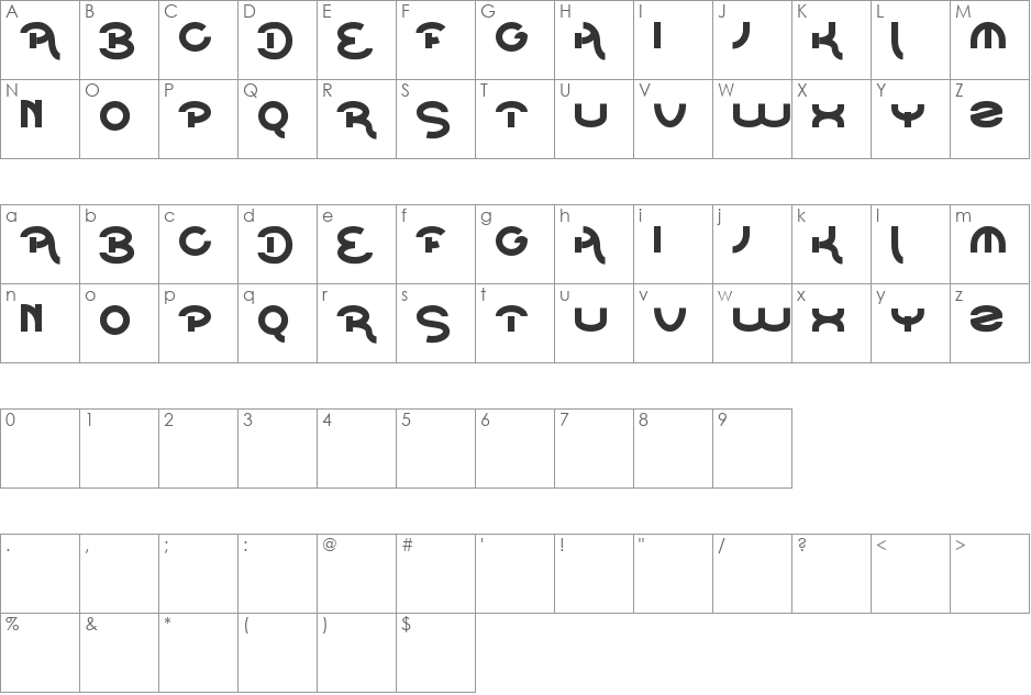 beat of drum font character map preview