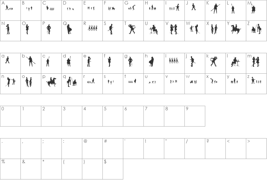 SteubenHelpsPresident font character map preview