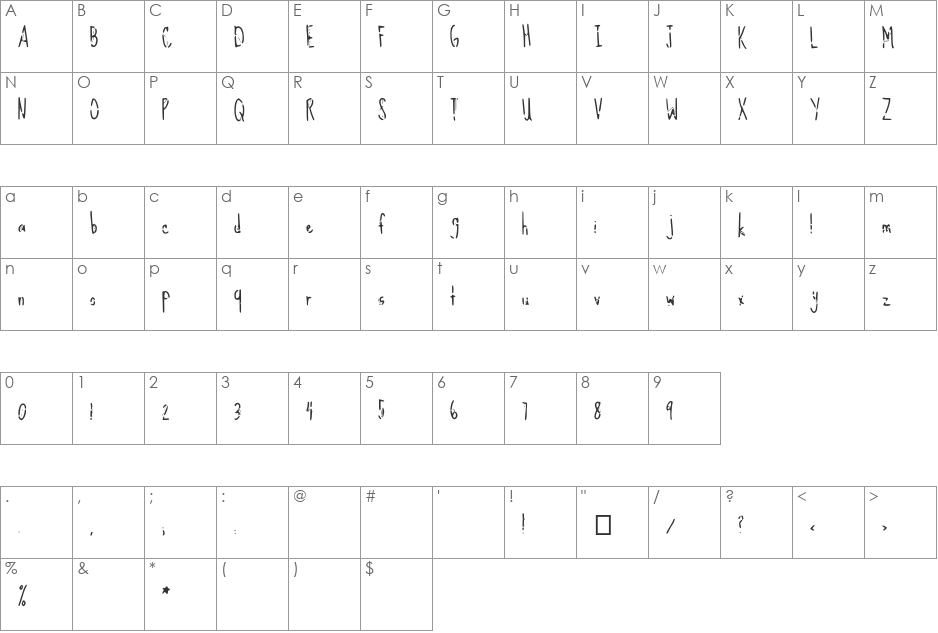 stixnmix font character map preview