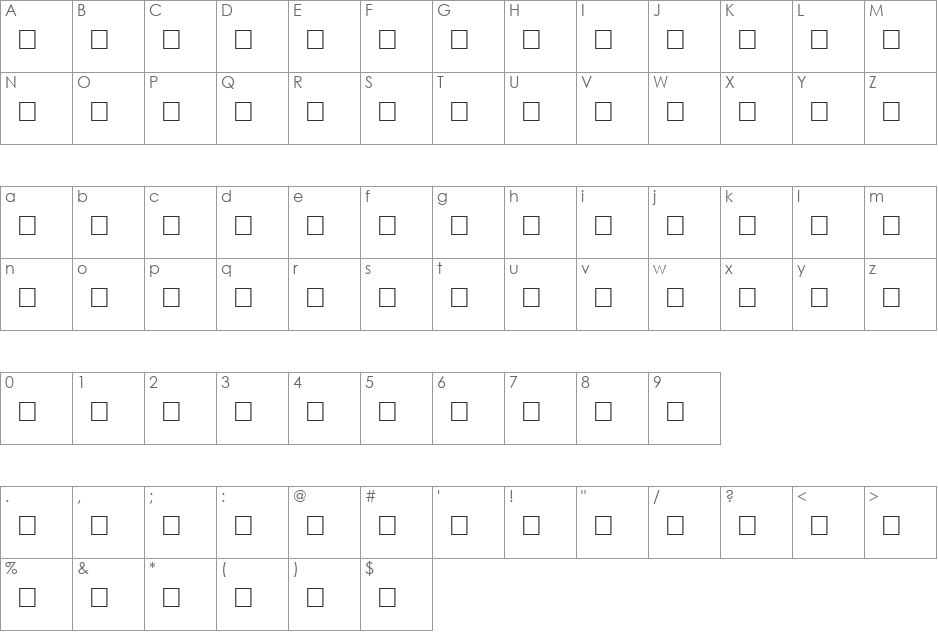 SToccata font character map preview
